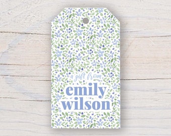 2 x 3.5 inch Personalized Floral Girl Gift Tags | Custom Gift Tags | Colorful Gift Tag