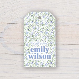 2 x 3.5 inch Personalized Floral Girl Gift Tags | Custom Gift Tags | Colorful Gift Tag