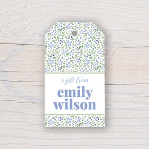 2 x 3.5 inch Personalized Floral Girl Gift Tags | Custom Gift Tags | Colorful Gift Tag