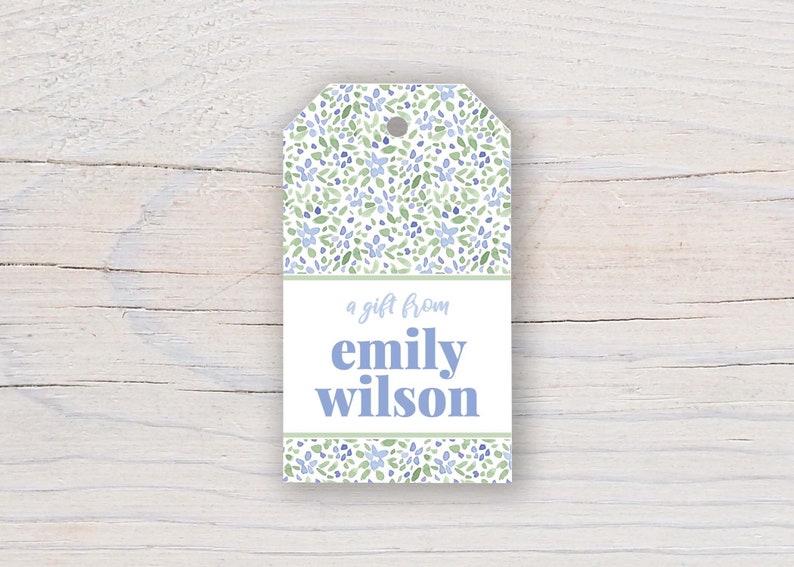 2 x 3.5 inch Personalized Floral Girl Gift Tags Custom Gift Tags Colorful Gift Tag image 1