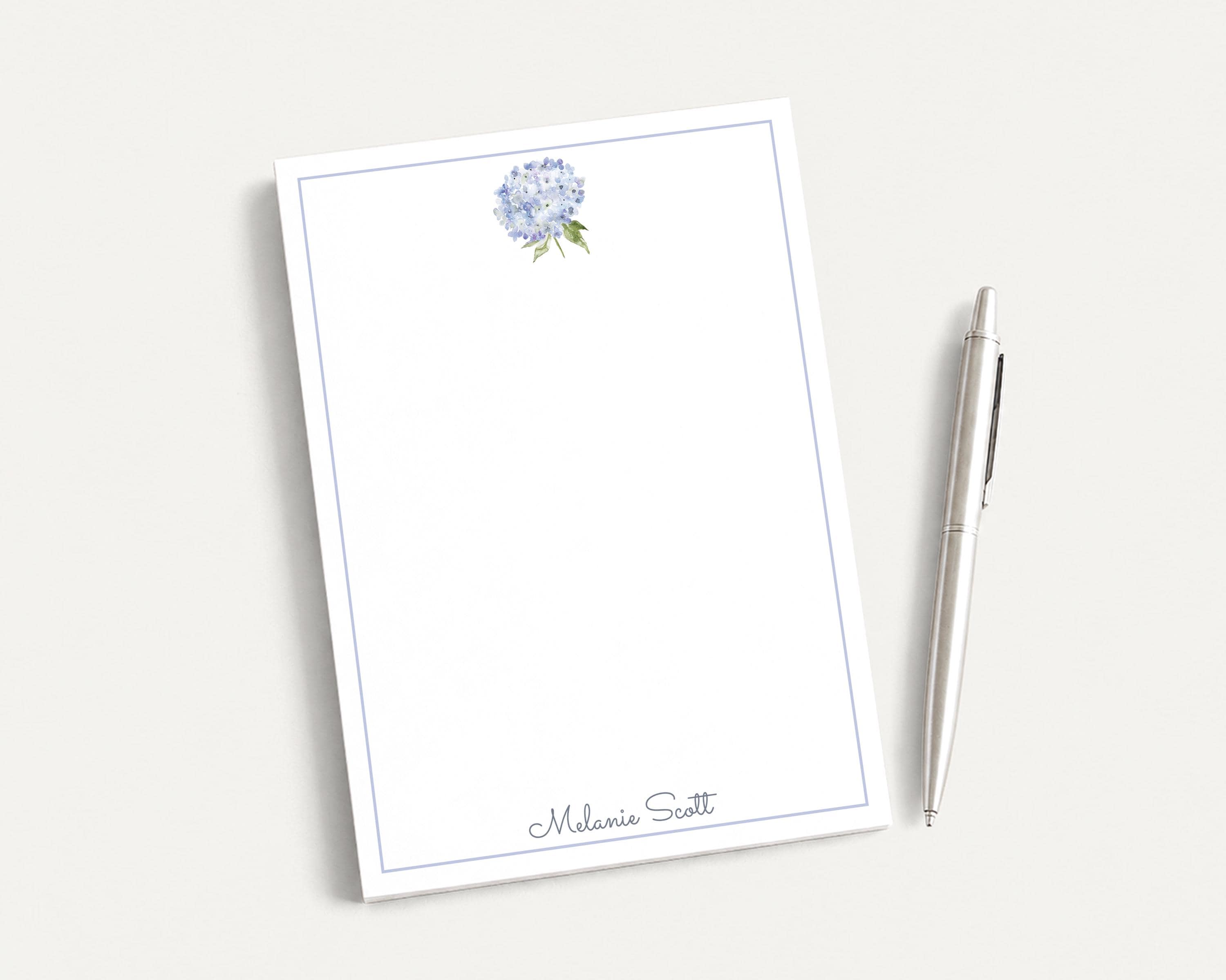 Hydrangea Notepad - Etsy