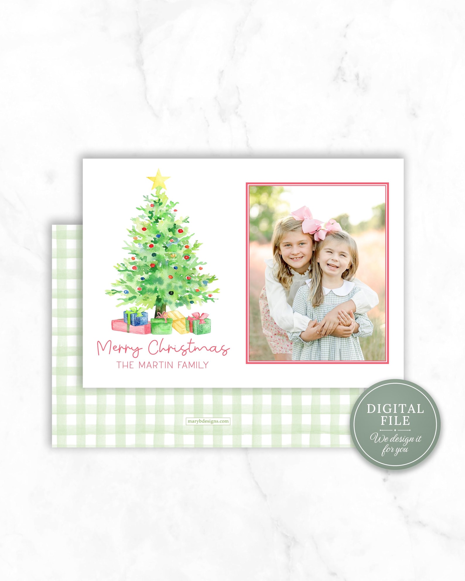 DIGITAL 5x7 Made to Order Christmas Card | We Design for You - Holiday ...
