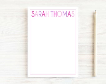 Personalized Block font A note from Notepad, Colorful Women Notepad