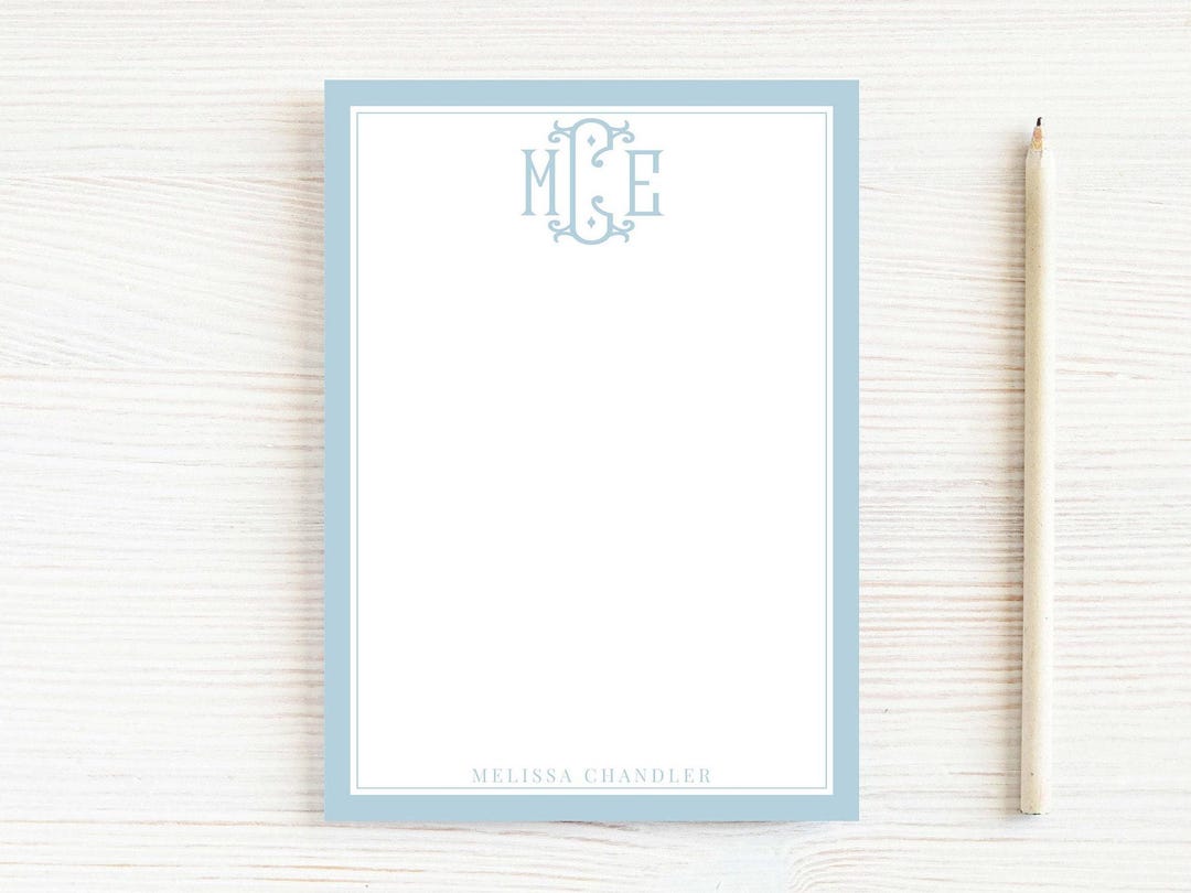 Personalized Monogram Notepad, Colorful Women Family Notepad - Etsy