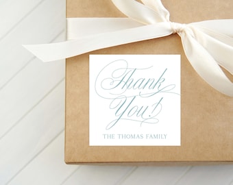 Tarjeta de agradecimiento personalizada, etiqueta de regalo para la familia