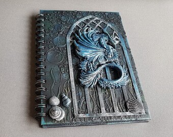 Handpainted Water Dragon Notebook: A5 Mythical Journal.