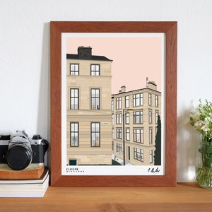 Glasgow Street Kunstdruck