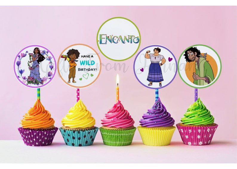 Encanto Cupcake Toppers/ Birthday Decor/ Stickers/ Table Etsy