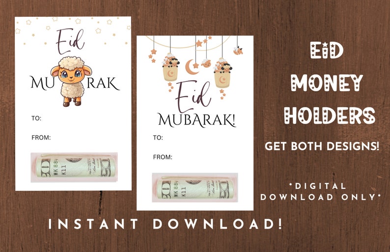 Eid Ul Adha Money Holder Card Printable, Eidie Money Holder, Bakra Eid