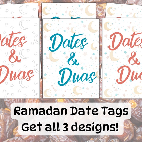 Ramadan Gift Tag for Dates, Ramadan Gifts- Dates, Ramadan Tags