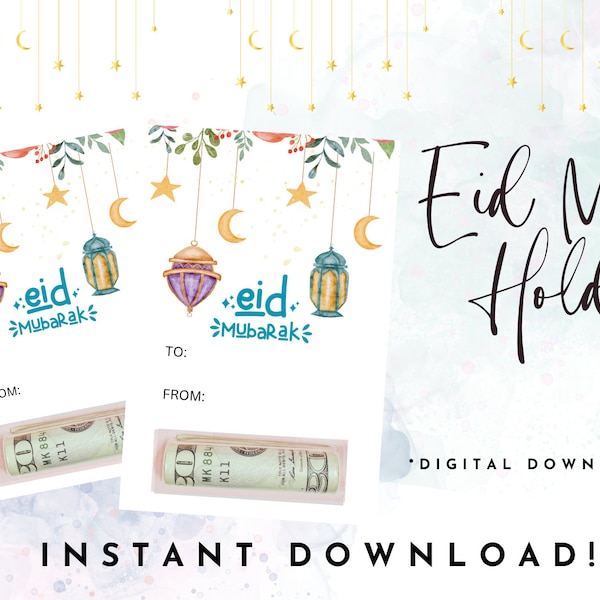 Eid Money Holder Card- Printable, Eidie Money Holder