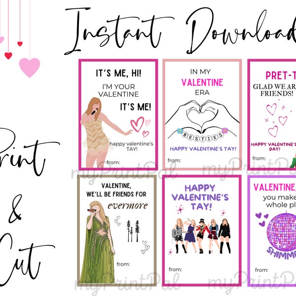 Taylor Swift Valentine's Cards, Swift Exchange Cards, Taylor Eras Tour, Taylor Valentine's Cards for Kids, taylor swift valentine card