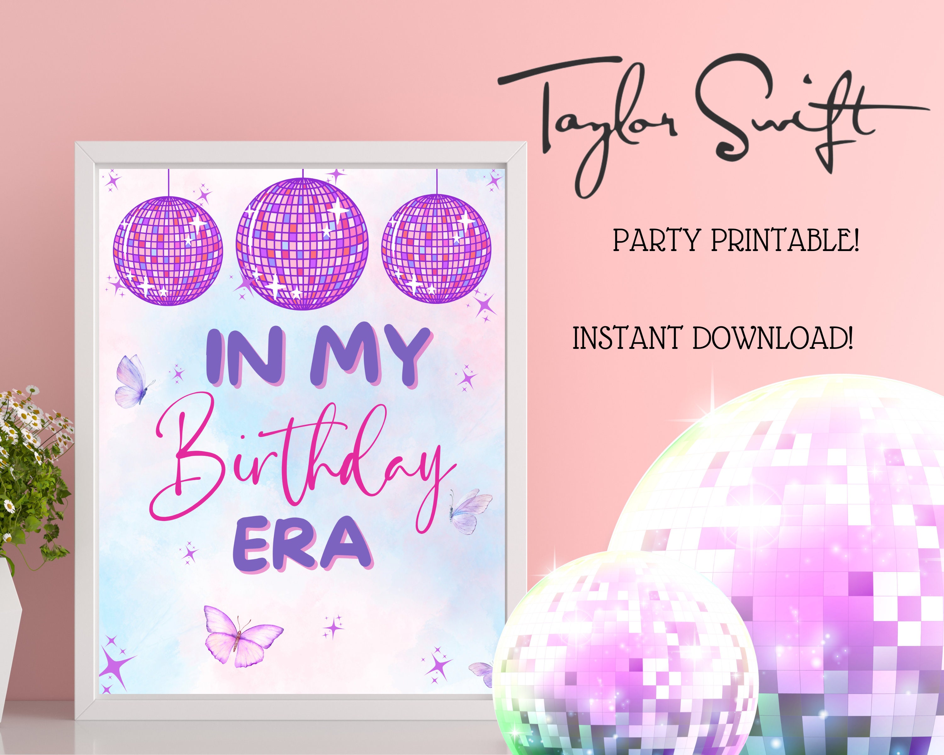 Taylor Swift Birthday Sign in My Birthday Era Sign, Taylor Swift