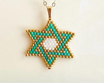 Star of David Pattern, Brick Star Beading PDF, Jewish Star Design, DIY Judaica Jewelry Pattern, Jewish Charm Tutorial, Modern Jewish Star
