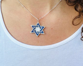 Star of David Pattern, Brick Star Beading PDF, Jewish Star Design, DIY Judaica Jewelry Pattern, Jewish Charm Tutorial, Modern Jewish Star