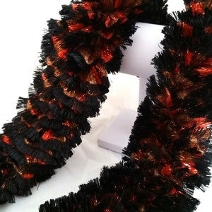 Crochet Ruffle Scarf: Red Orange Flame Colors, Lightweight Shawl