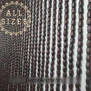 Bead Curtains for Doorway, Wooden string curtain, Hanging Door Beads, Wood curtains, Doorway curtain beaded,  Wooden Door Curtain