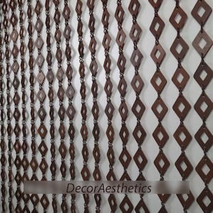 Bead curtain Doorway Wooden, Custom Beaded Wood Door Curtains, Handmade Wood Beads Doorway, String Bead Curtain for Door and Window