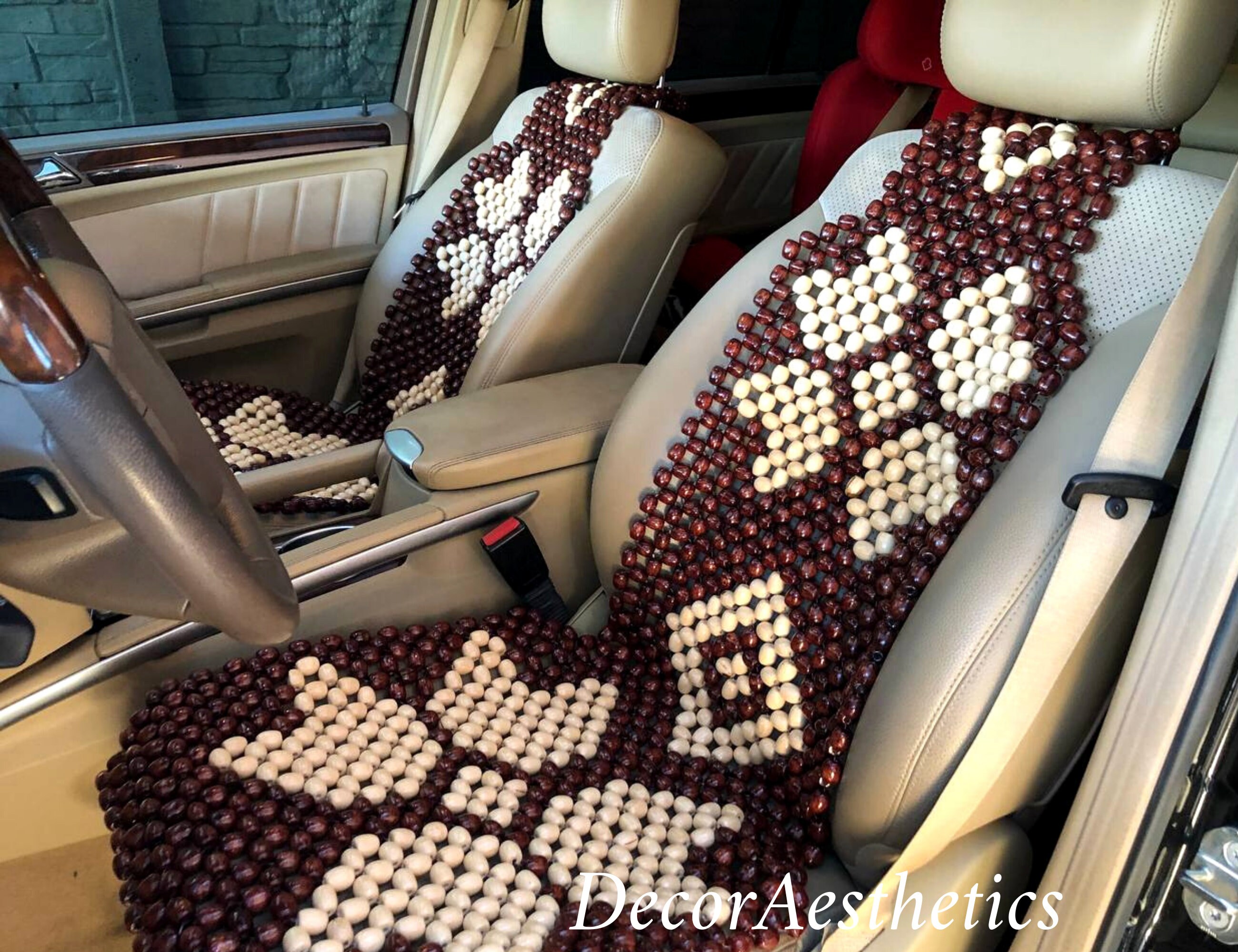 Beaded Сar Seat Cover One Piece Wooden Beaded Seat Cover for Etsy