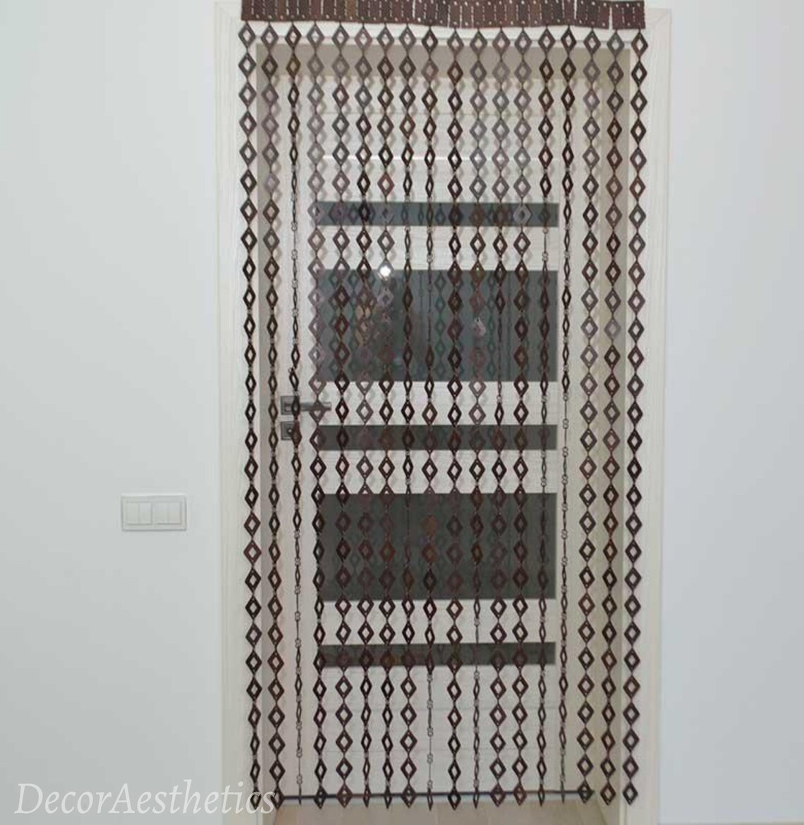 Cortina de cuentas Doorway Madera Cortinas de puertas de | Etsy