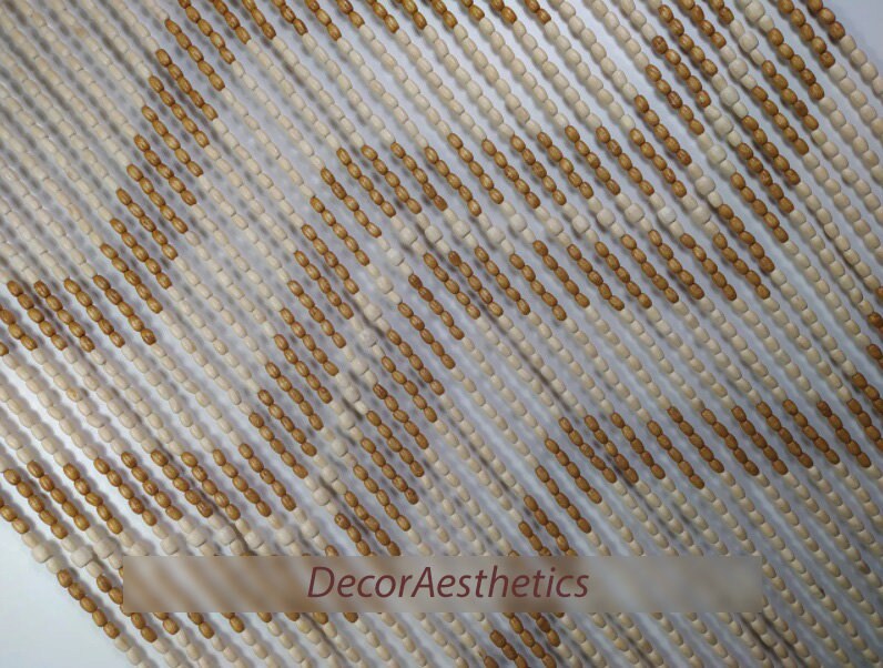 Perlenvorhänge Holz für die Tür oder Fenster Custom Size | Etsy