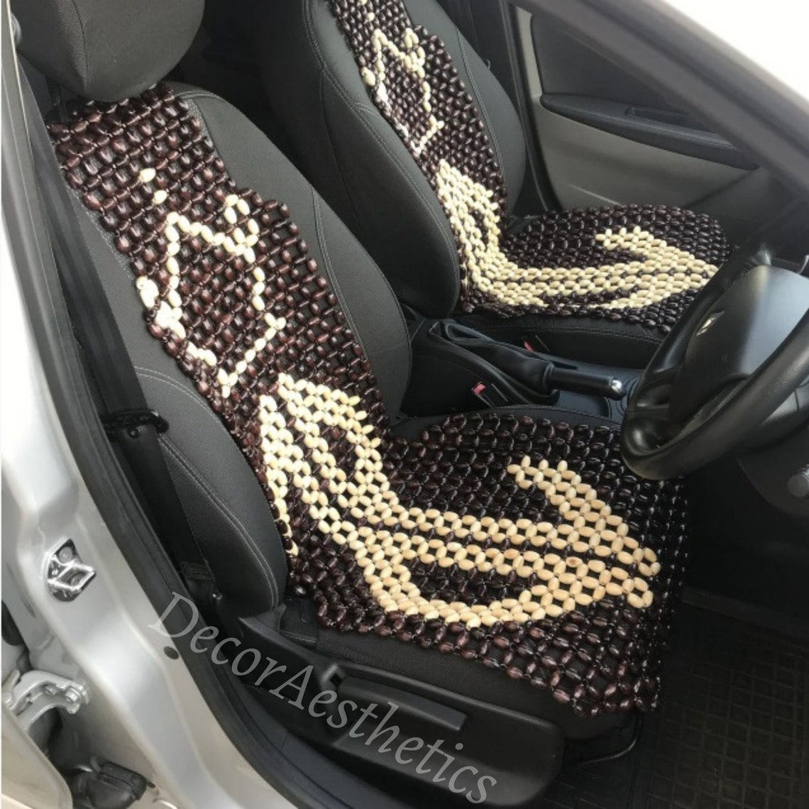 Bead Car seat covers Set of 2 Wooden Beaded Seat Covers for Etsy
