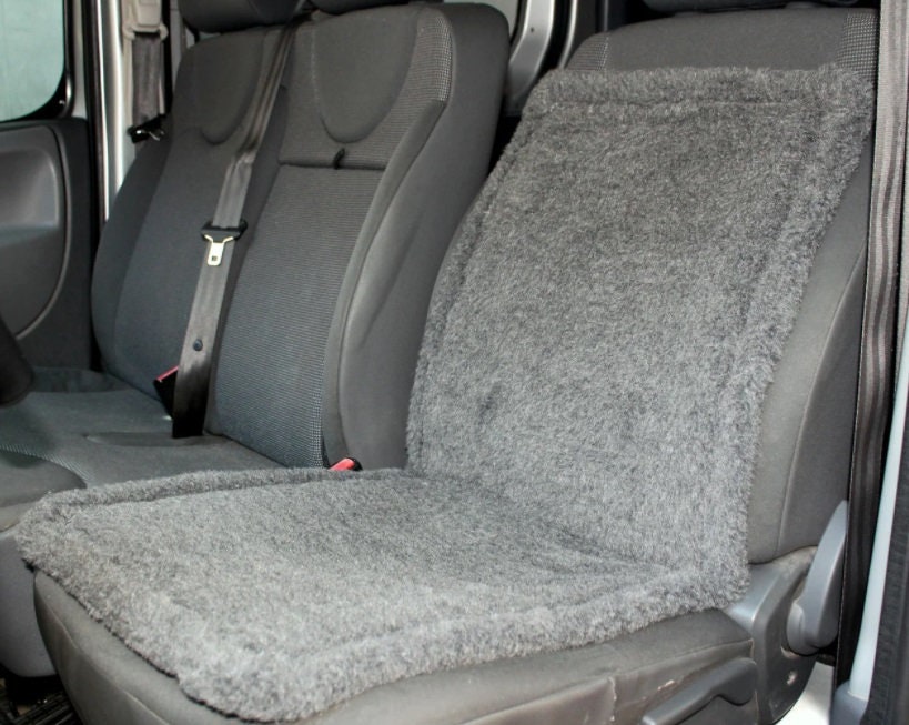 Seat Car Cover Gray Warm Sheepskin Car seat's covers for Etsy