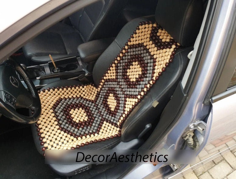 Bead Car Seat Covers Wooden Set of 2 pieces Massage Car Seat Etsy