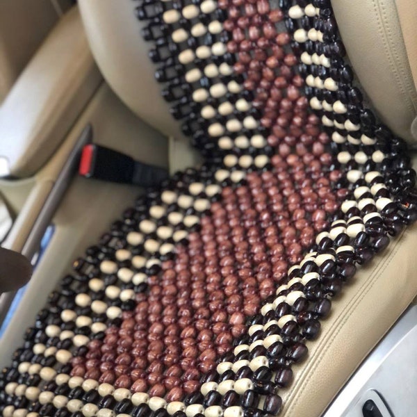 Car Seat Cover Bead Set of 2,Wooden Seat Covers, Bead seat cover, Handmade Wooden Car seats covers, Wood covers for car, Massage seat covers