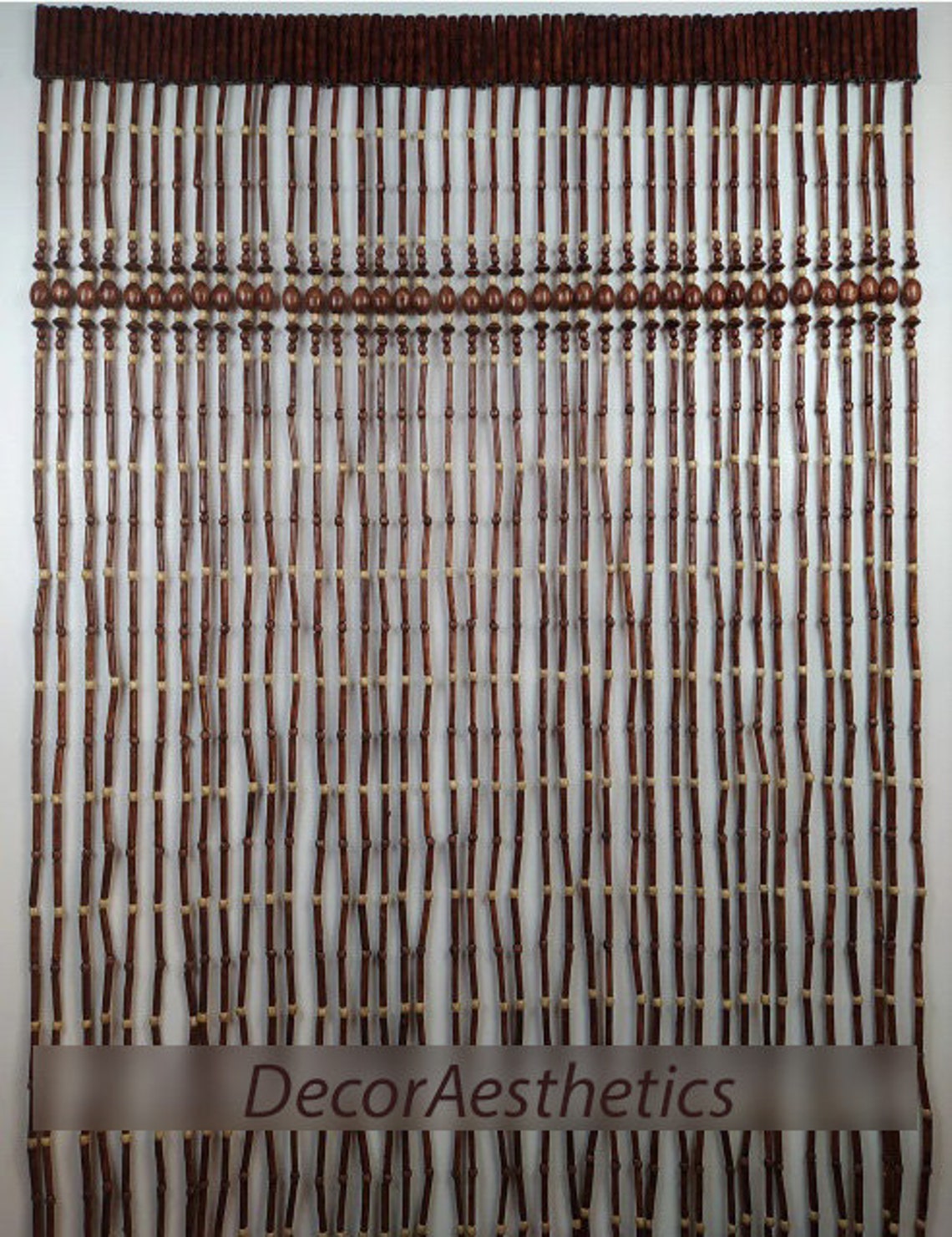 Wood Curtains string Beaded curtain for doorway Handmade Etsy