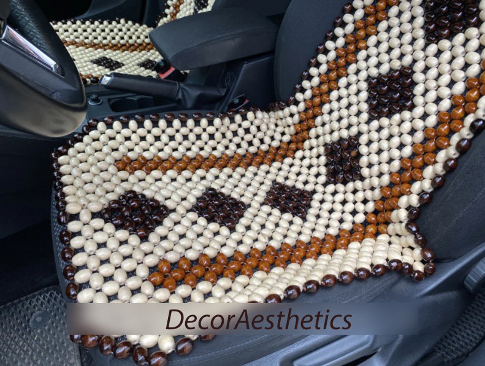 Bead Seat Car Cover Set de 2 piezas Wood Beaded Car seat Etsy