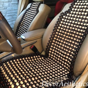 Bead Seat Cover, Set of 2 pieces, Wooden Covers for Car&#39;s Seats, Massage seat cover for car seats, Handmade Car accessory for drivers