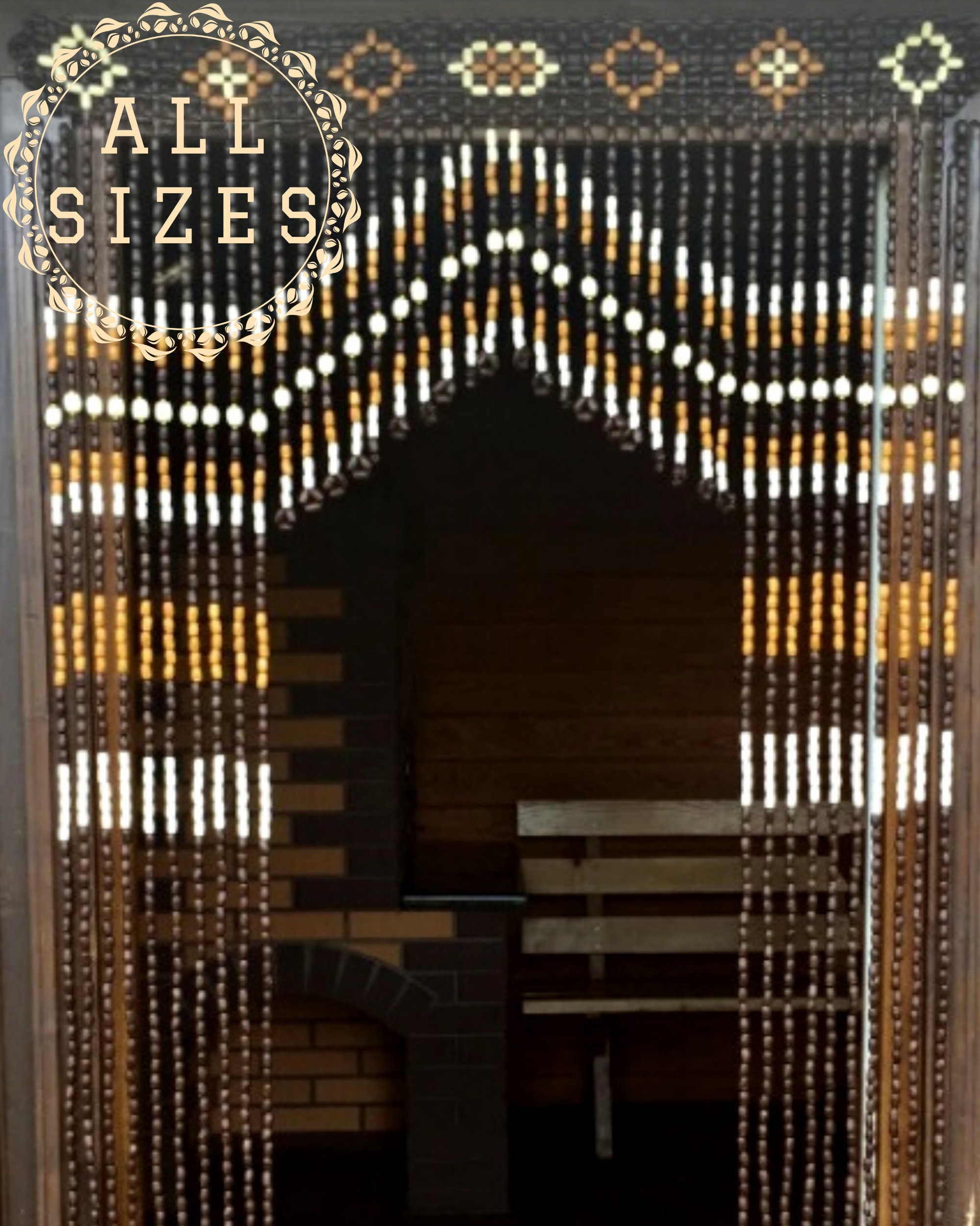 Door Beads Curtain All Sizes Bead Curtain For Doorway Wood Etsy Door Beads Curtain All Sizes Bead Curtain For Doorway Wood Etsy