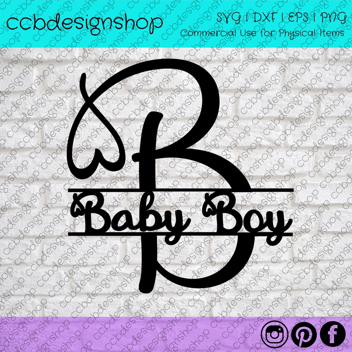 Baby Boy monogram svg monogram svg baby boy shower svg baby Etsy