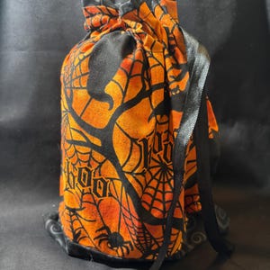Halloween Fabric Gift Bag: Sparkle Lined Keepsake Sack