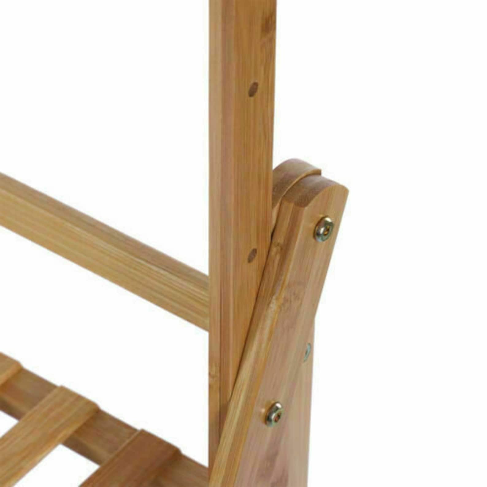 SALE 3 Tier Bamboo Plant Hanger / Clothes Shelving Stand Etsy