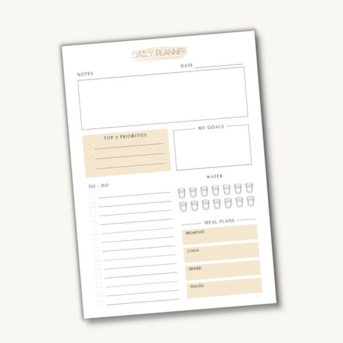 Daily Planner Printable Printable Planner Pages to Do List - Etsy