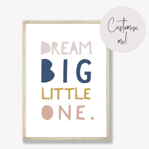 Dream Big Little One Digital Download Nursery Printables - Etsy