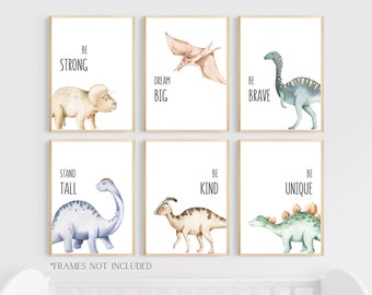 Dinosaur Prints, Nursery Decor, Boys Bedroom Decor, Dinosaur Decor, Boys Room Wall Art, Dinosaur Wall Art,UNFRAMED