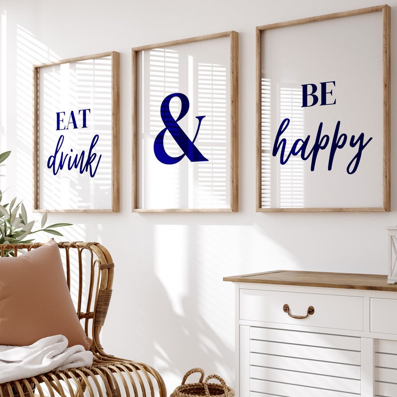 Navy Blue Kitchen Etsy