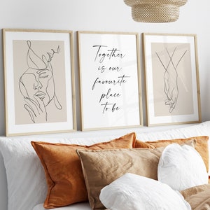 Together Is Our Favourite Place To Be, bedroom print, above the bed decor,UNFRAMED