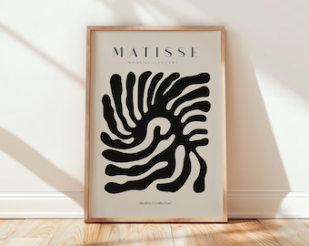 Henri Matisse print, Neutral Wall Art, Beige and black Poster, UNFRAMED