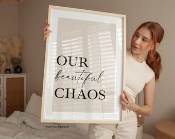 Beautiful Chaos Print, Modern Minimalist Wall Art (UNFRAMED)