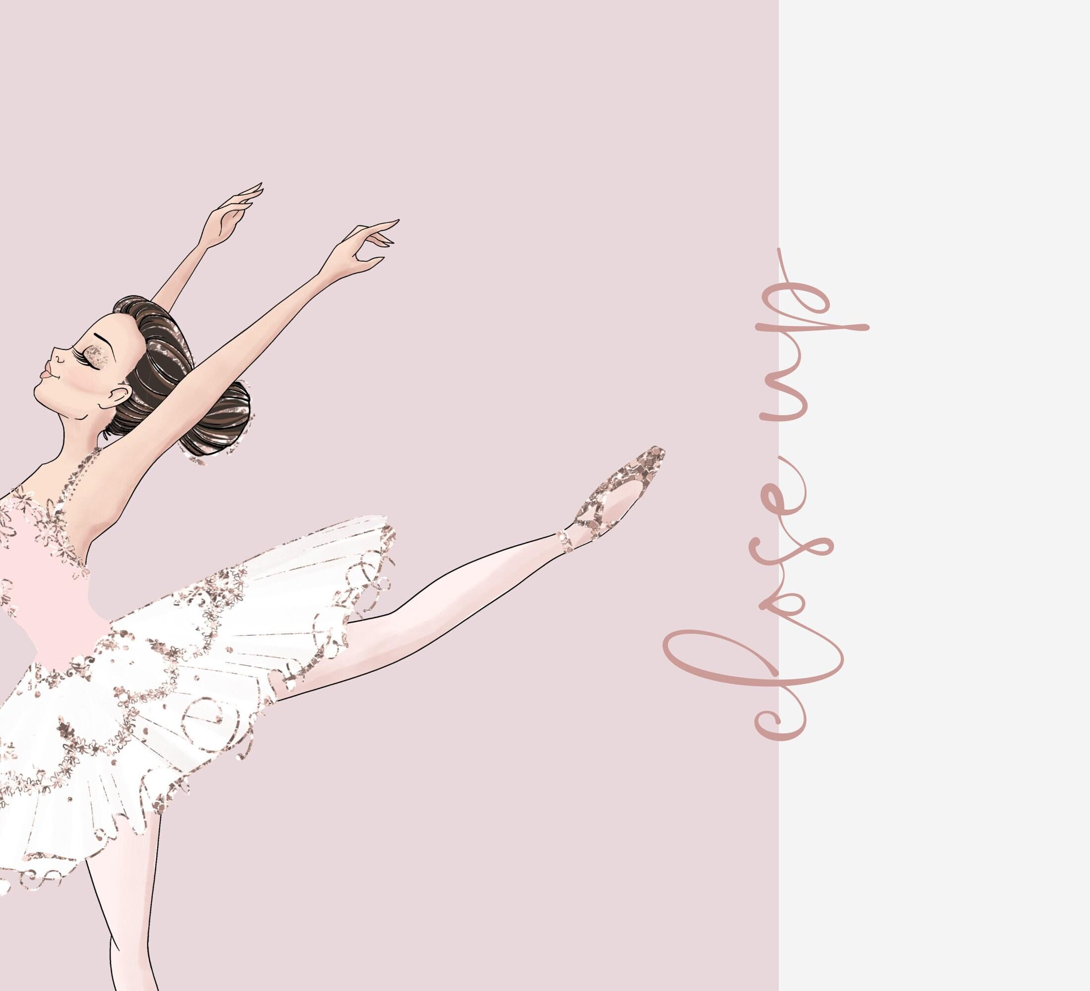 Set De Cuadros Decorativos De Bailarina Ballet Para Habitación Infantil | Personalizado Para Niñas
