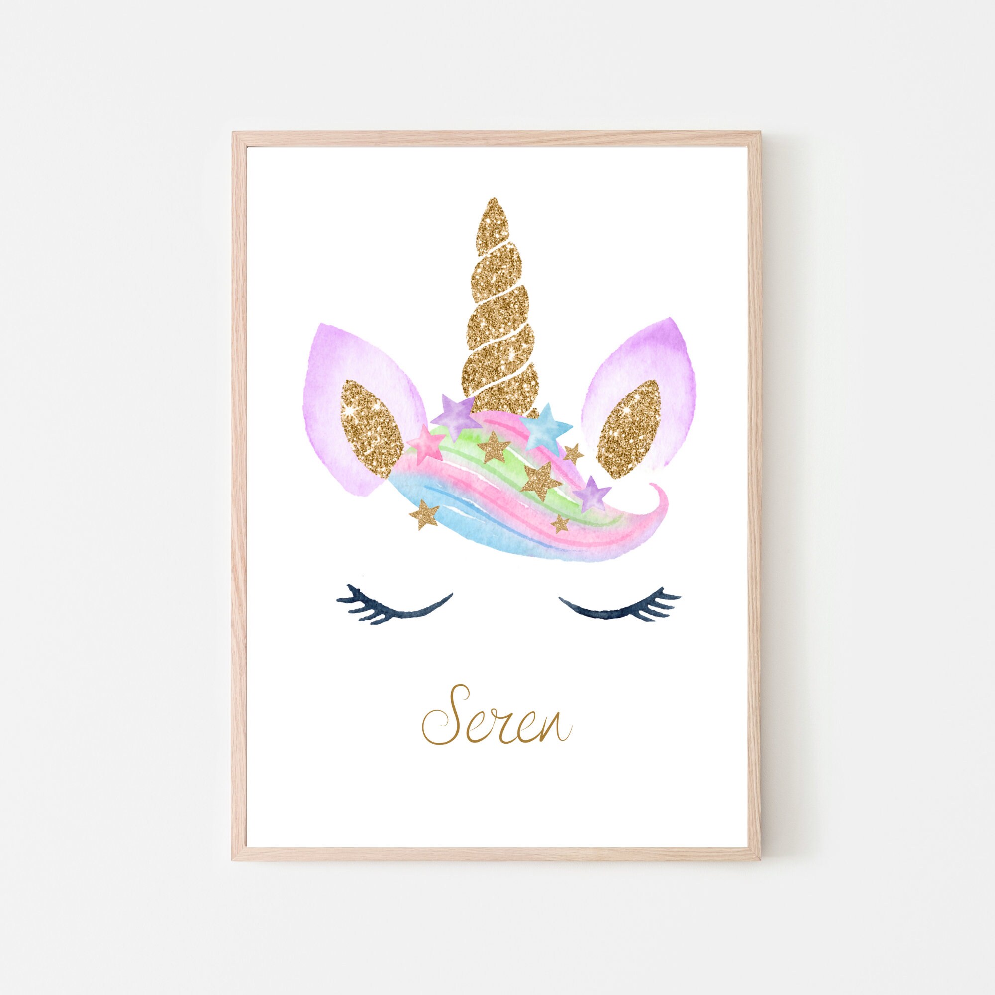 Unicorn Personalised Prints Set of 3 Girls Bedroom Prints | Etsy