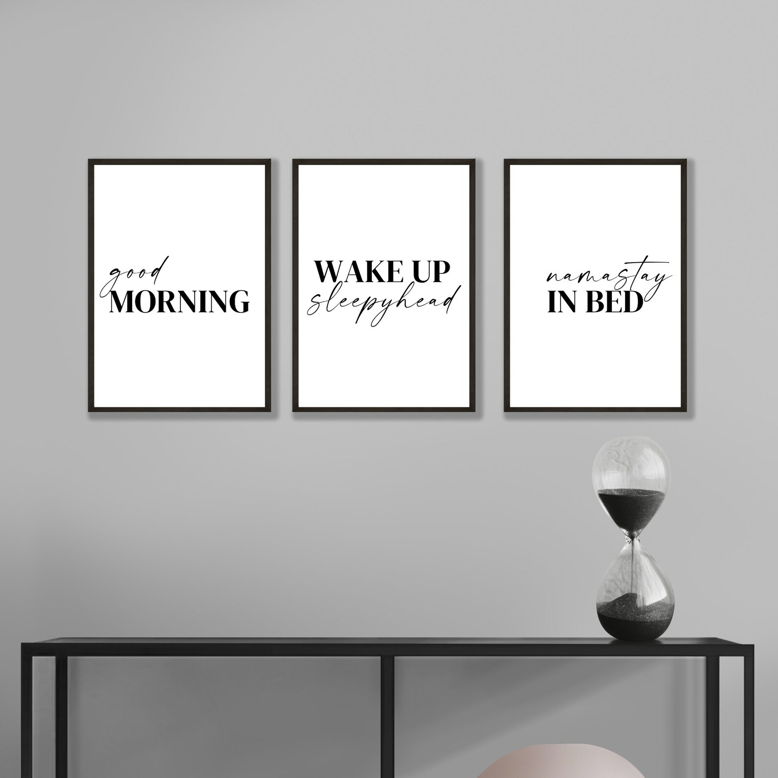 Bedroom Prints Set of 3 Above the Bed Decor Namastay in Bed - Etsy