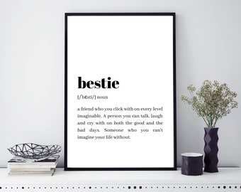 Bestie SignBestie GiftBest Friend Gift IdeaDefinition Of Bestie 