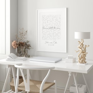 Custom Wedding Song Lyrics Print, First Dance Keepsake (Unframed A1-A5 Sizes Available) image 7
