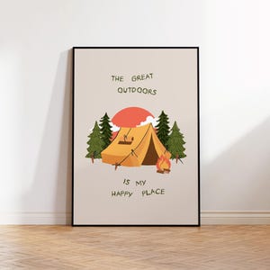 Rustic Camping Print: Cabin & Outdoor Wall Art