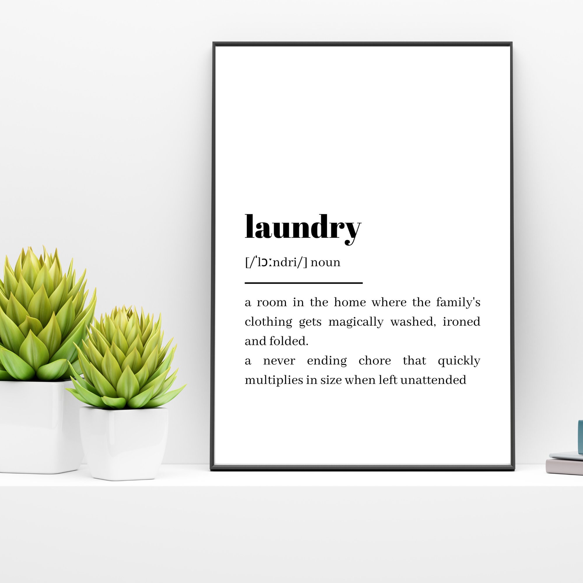 Laundry definition print laundry quote minimalist print Etsy